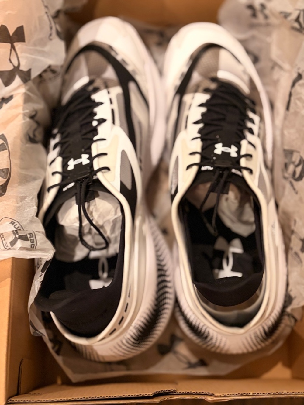 Under Armour Men's Black and White Performance Trainers